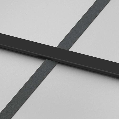 Skydedør med hardwaresæt 90x205 cm ESG glas sort