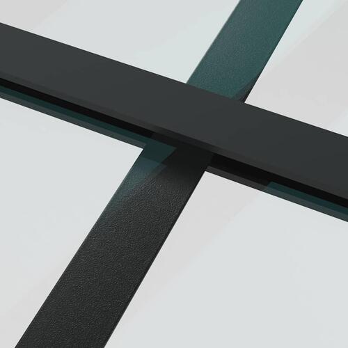 Skydedør med hardwaresæt 76x205 cm ESG glas sort