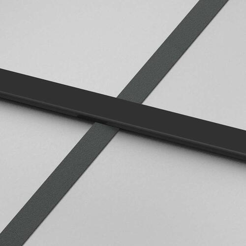 Skydedør med hardwaresæt 102,5x205 cm ESG glas sort
