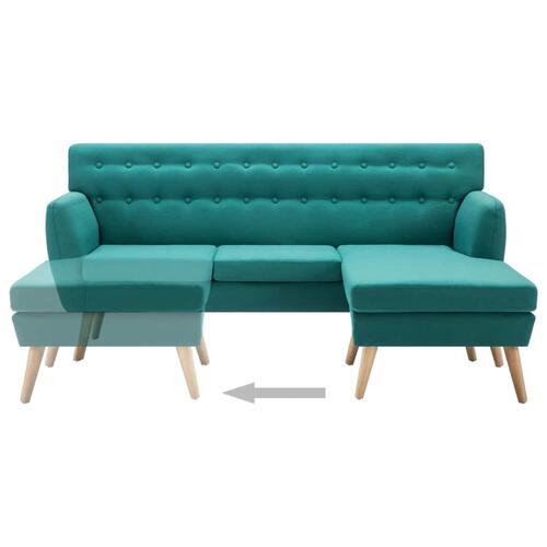 Chaiselong sofa 171,5x138x81,5 cm stofbetræk grøn