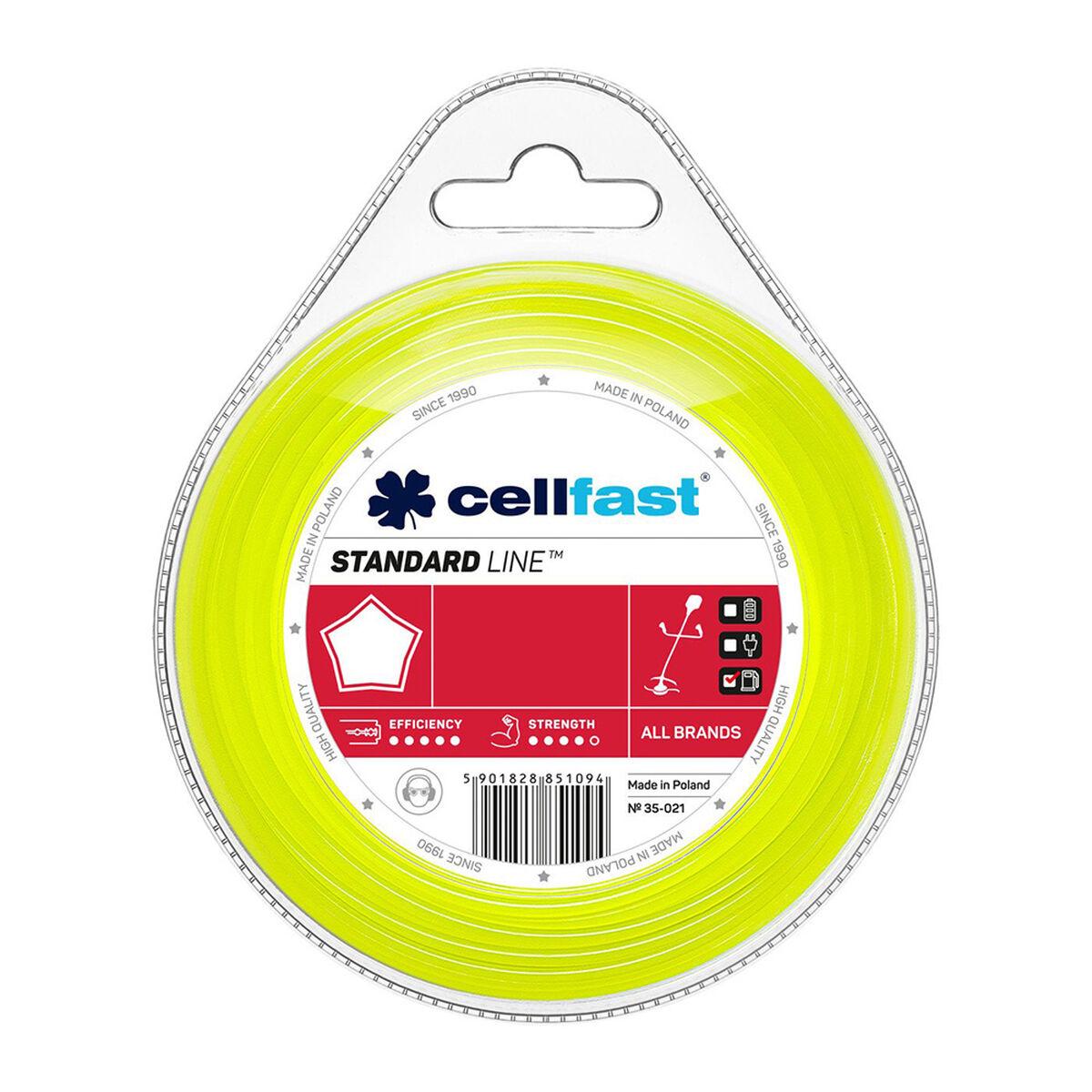 Cellfast trimmerline stjerne 2,7 mm - 15 m, gul
