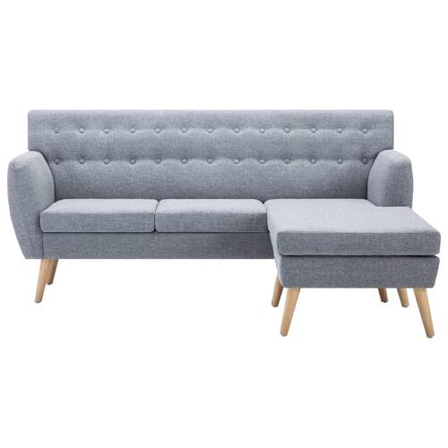 Chaiselong sofa 171,5x138x81,5 cm stofbetræk lysegrå