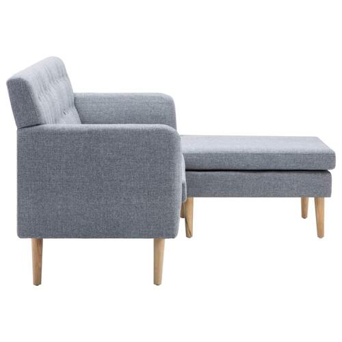 Chaiselong sofa 171,5x138x81,5 cm stofbetræk lysegrå