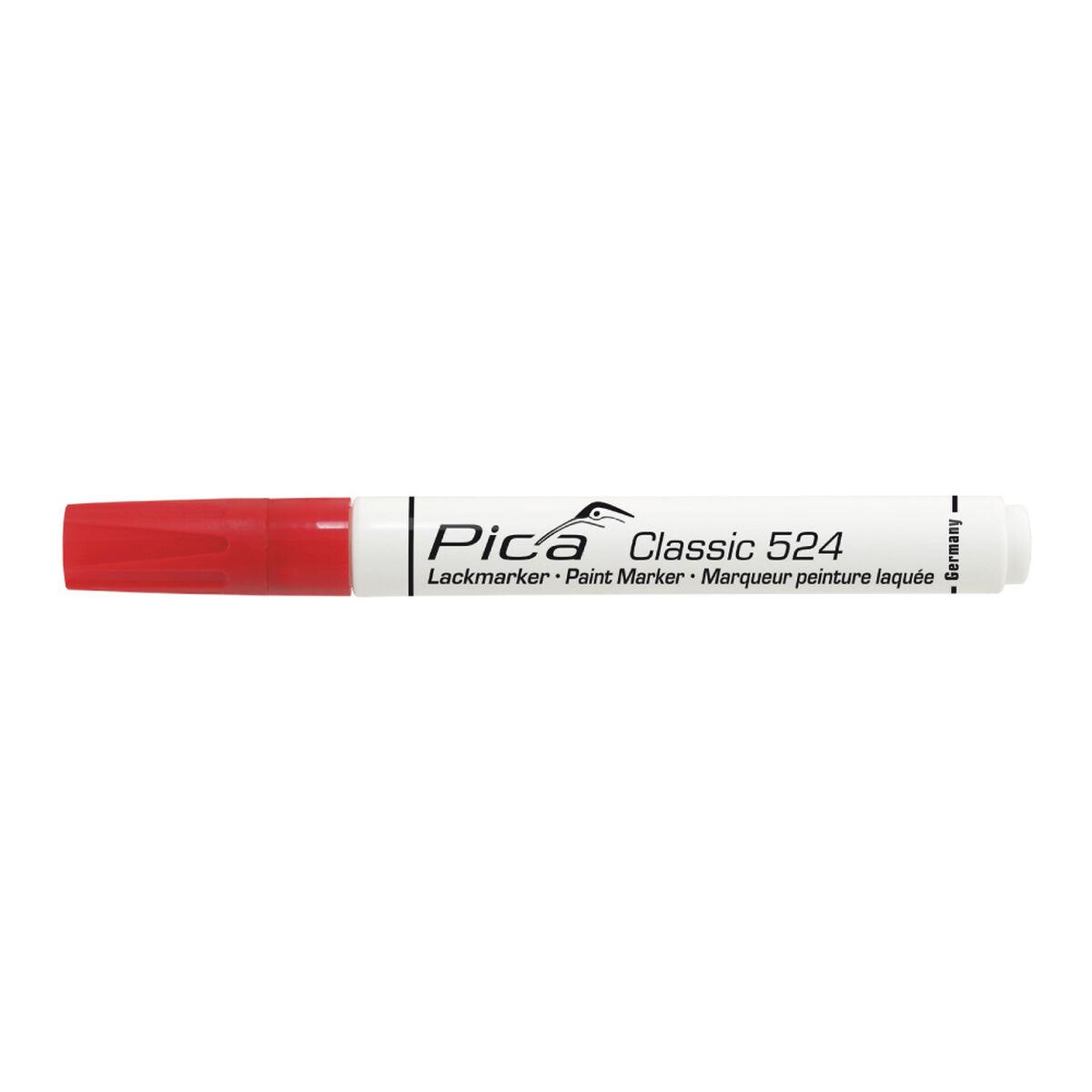 Pica Mærkepen rød Classic Industry paint marker med rund spids 2-4 mm