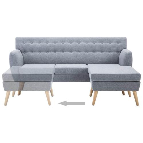 Chaiselong sofa 171,5x138x81,5 cm stofbetræk lysegrå