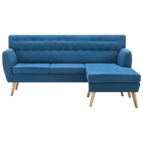Chaiselong sofa 171,5x138x81,5 cm stofbetræk blå