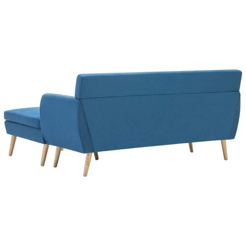 Chaiselong sofa 171,5x138x81,5 cm stofbetræk blå