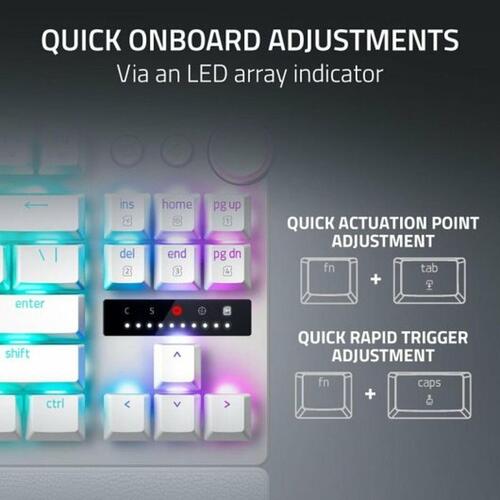 Tastatur Razer Huntsman V3 Pro Hvid Spansk qwerty