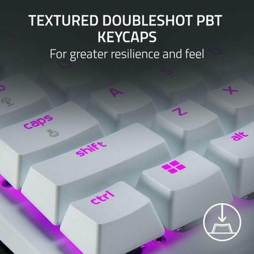 Tastatur Razer Huntsman V3 Pro Hvid Spansk qwerty