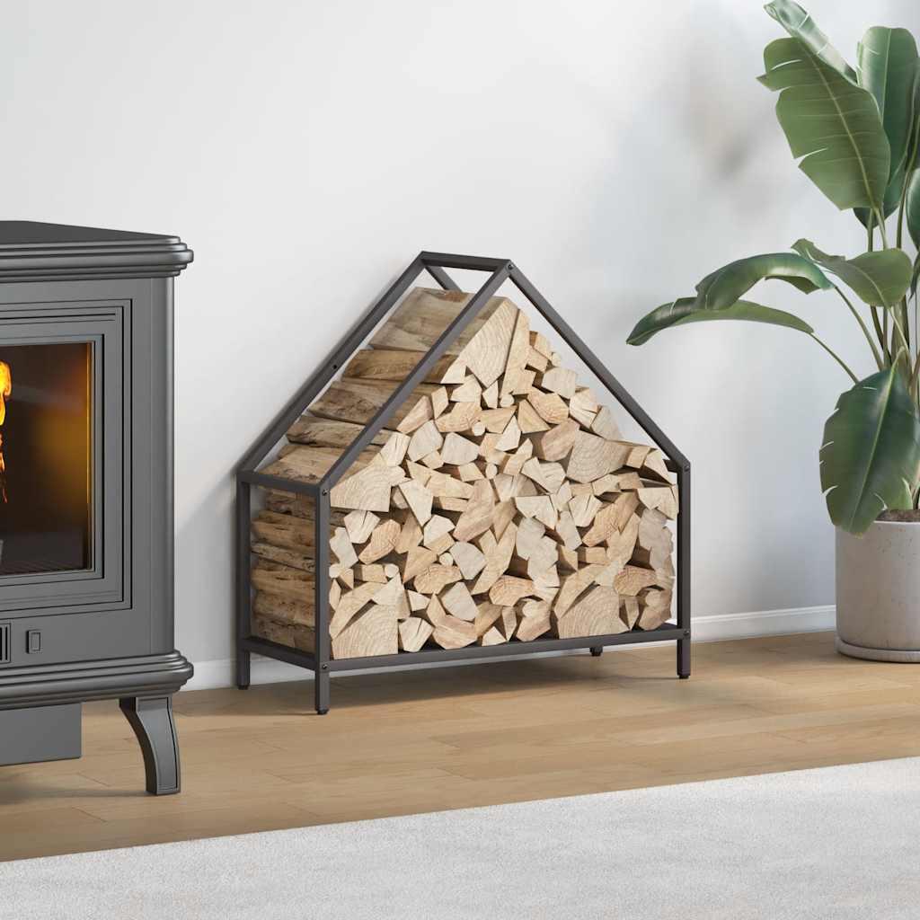 Brændestativ Koldvalset Stål - Sort / 60 x 25 x 60 cm