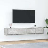 Tv-borde 2 stk. 80x31x25,5 cm konstrueret træ betongrå