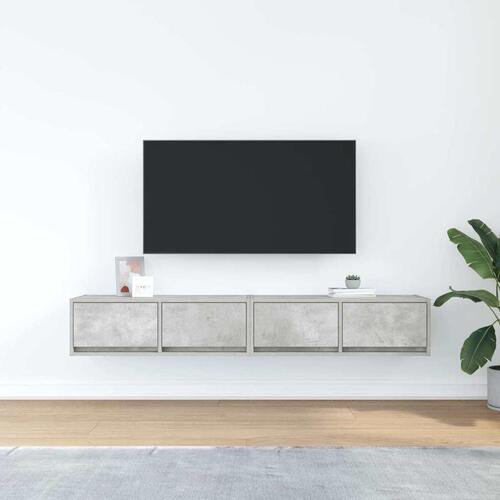 Tv-borde 2 stk. 80x31x25,5 cm konstrueret træ betongrå