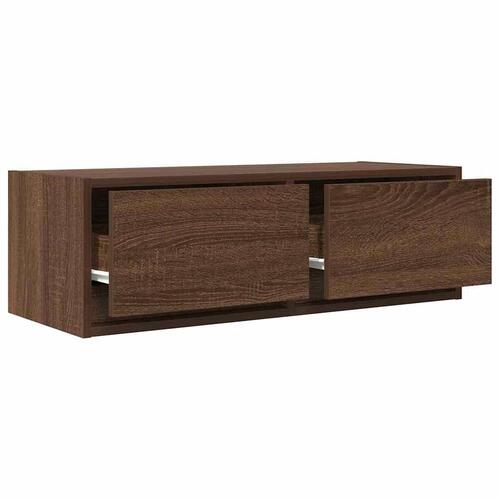 Tv-bord 80x31x25,5 cm konstrueret træ brun egetræsfarve