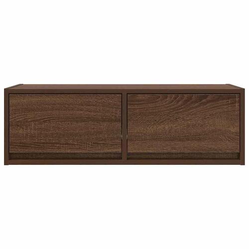 Tv-bord 80x31x25,5 cm konstrueret træ brun egetræsfarve