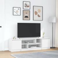 Tv-bord 188,5x41x50 cm konstrueret træ hvid