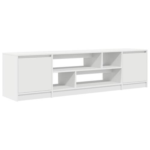 Tv-bord 188,5x41x50 cm konstrueret træ hvid