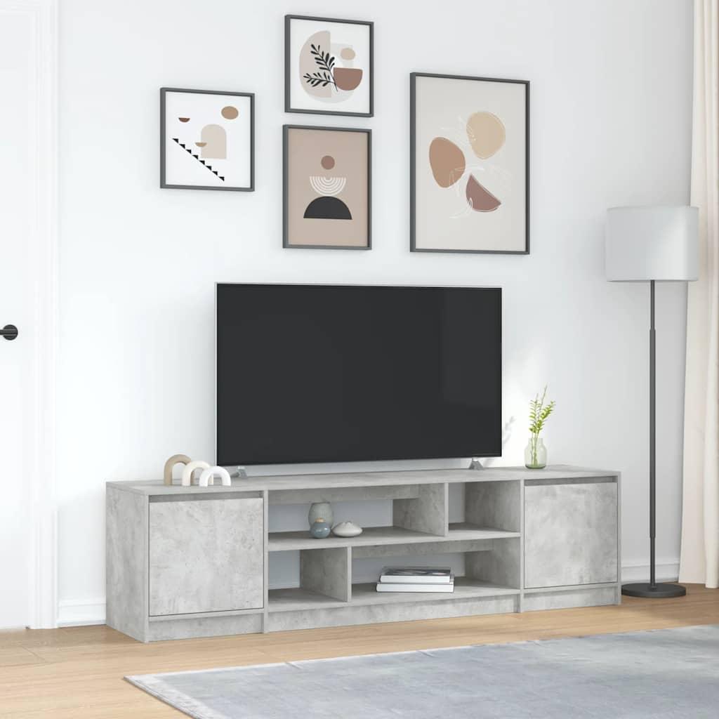 Tv-bord 188,5x41x50 cm konstrueret træ betongrå