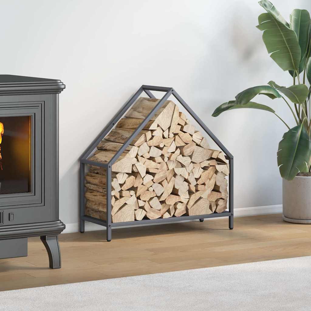 Brændestativ Koldvalset Stål - Antracitgrå / 60 x 25 x 60 cm