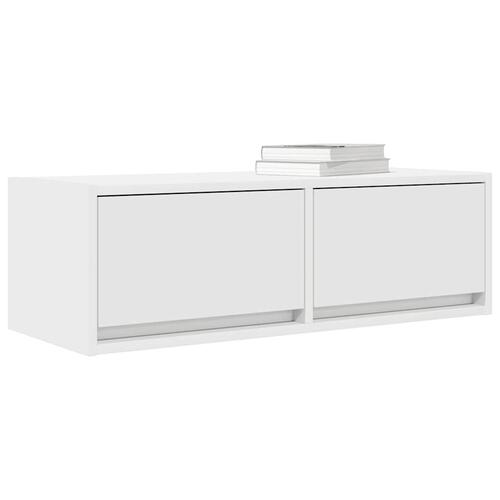 Tv-borde 2 stk. 80x31x25,5 cm konstrueret træ hvid