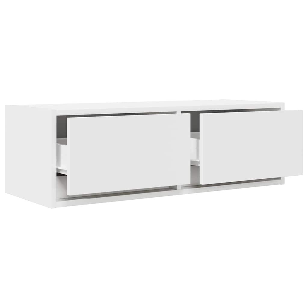 Tv-borde 2 stk. 80x31x25,5 cm konstrueret træ hvid