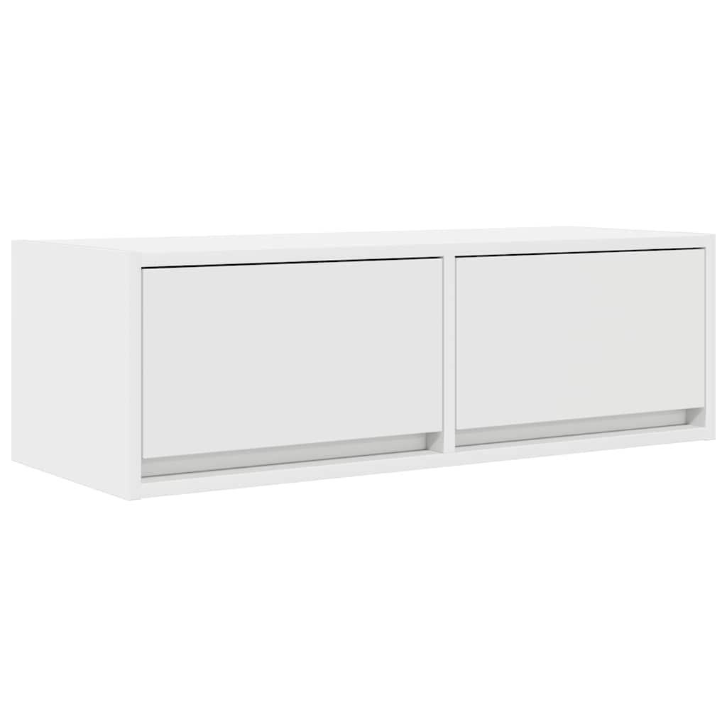 Tv-borde 2 stk. 80x31x25,5 cm konstrueret træ hvid