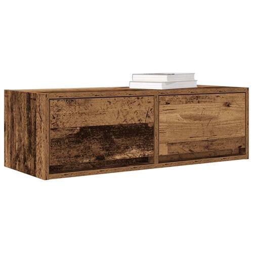 Tv-borde 2 stk. 80x31x25,5 cm konstrueret træ gammelt trælook