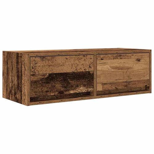 Tv-borde 2 stk. 80x31x25,5 cm konstrueret træ gammelt trælook