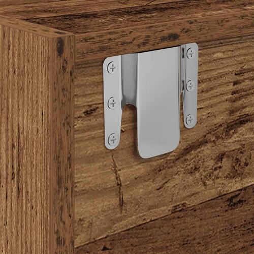 Tv-borde 2 stk. 80x31x25,5 cm konstrueret træ gammelt trælook