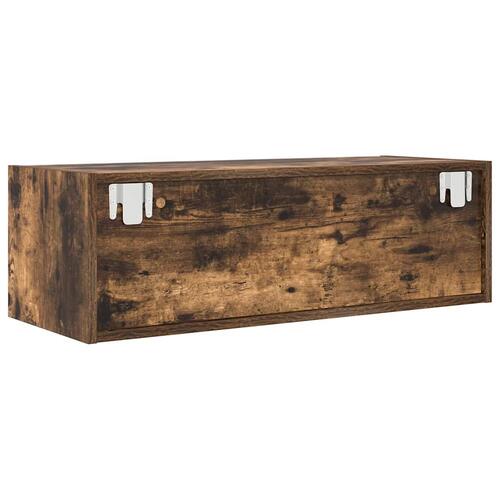 Tv-bord 80x31x25,5 cm konstrueret træ røget egetræsfarve