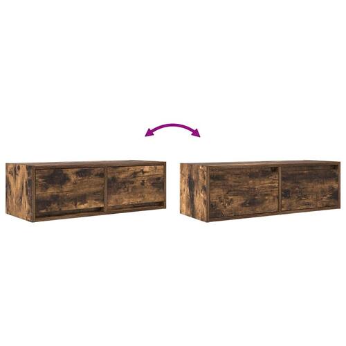 Tv-bord 80x31x25,5 cm konstrueret træ røget egetræsfarve