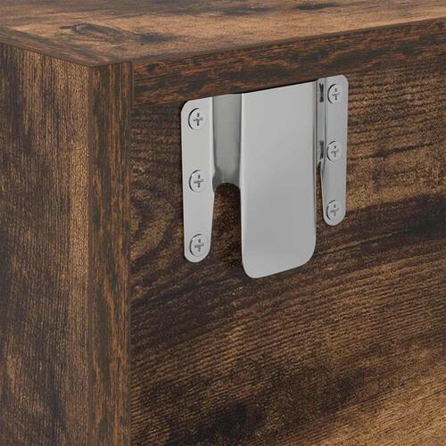 Tv-bord 80x31x25,5 cm konstrueret træ røget egetræsfarve