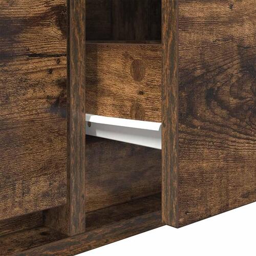 Tv-bord 80x31x25,5 cm konstrueret træ røget egetræsfarve