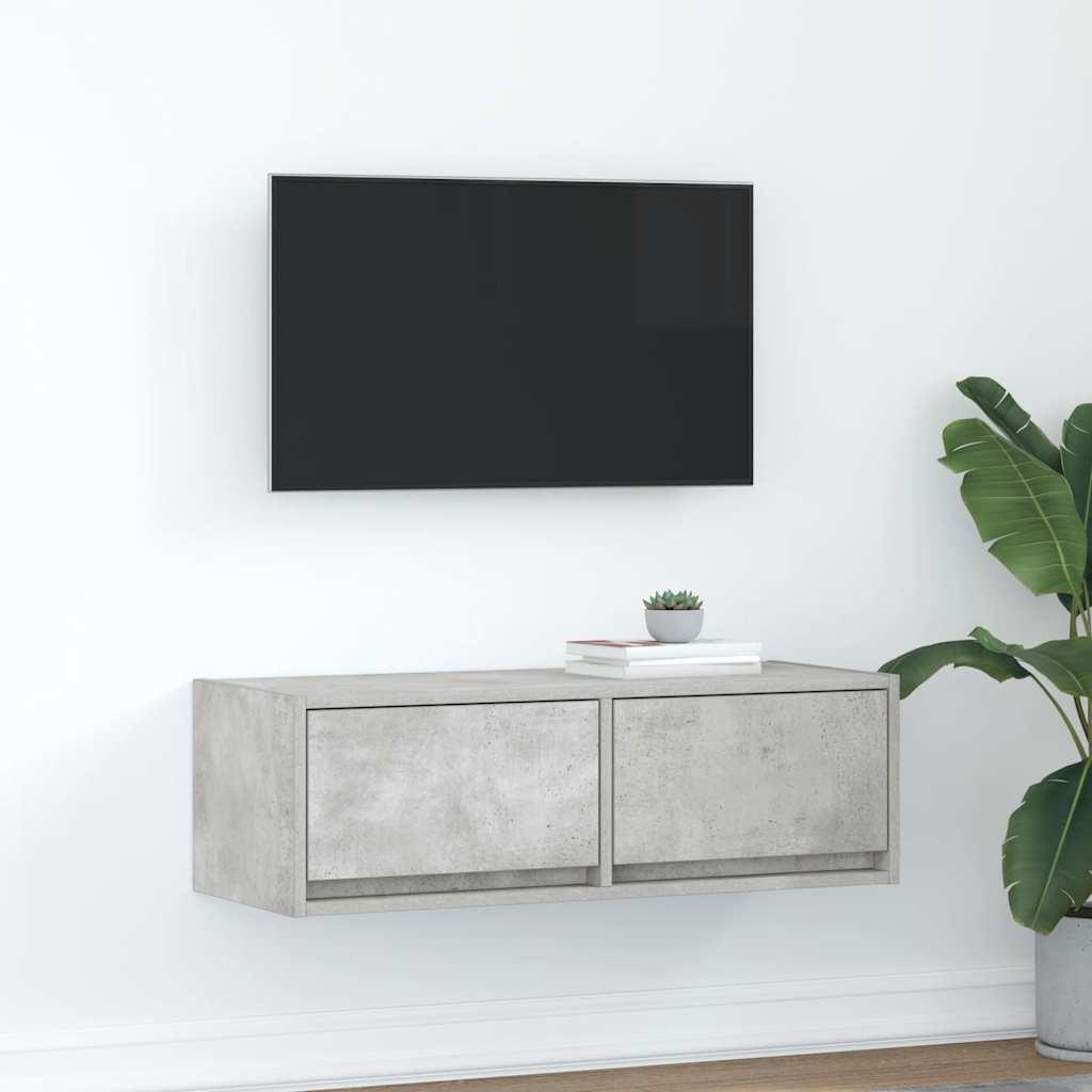 Tv-Borde 60X31X25,5 Cm Konstrueret Træ - 1 / Betongrå / 80 x 31 x 25.5 cm