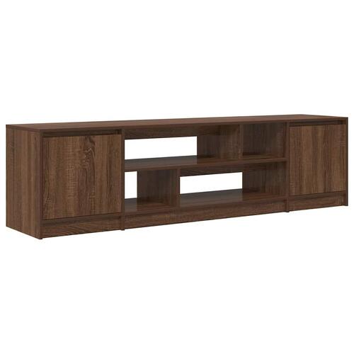 Tv-bord 188,5x41x50 cm konstrueret træ brun egetræsfarve