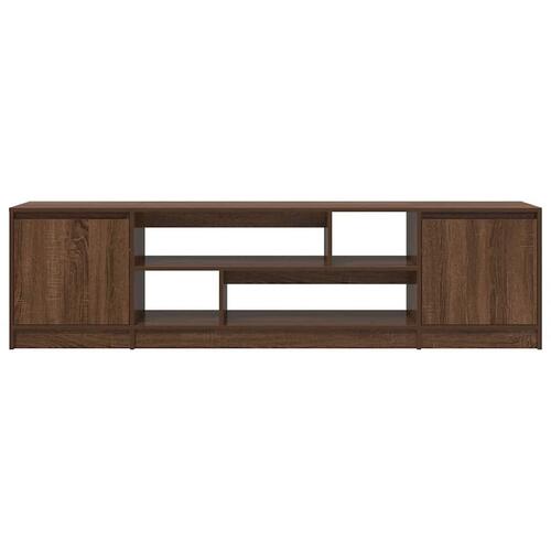 Tv-bord 188,5x41x50 cm konstrueret træ brun egetræsfarve