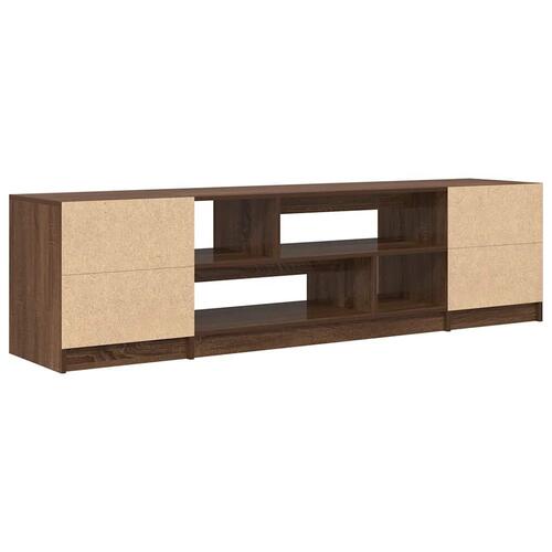 Tv-bord 188,5x41x50 cm konstrueret træ brun egetræsfarve