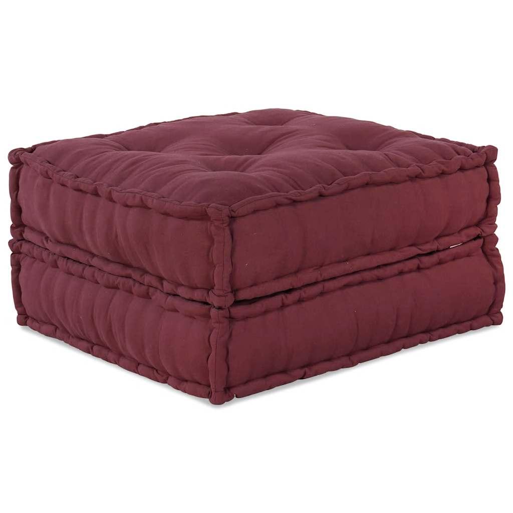 Modulpuf stof 70x70x36 brunrød