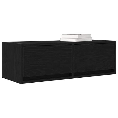 Tv-borde 2 stk. 80x31x25,5 cm konstrueret træ sort egetræsfarve