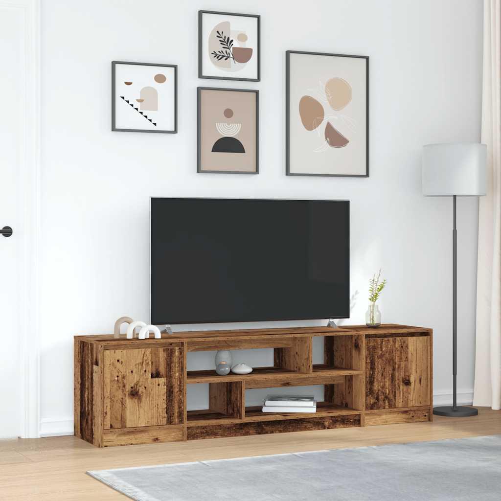 Tv-bord i konstrueret træ - 188,5 × 41 × 50 cm, antikt træ