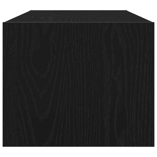 Tv-bord 80x31x25,5 cm konstrueret træ sort egetræsfarve