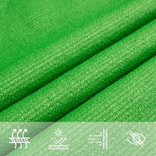Solsejl trapez 4/5 × 4 m - HDPE 160 g/m², lysegrøn