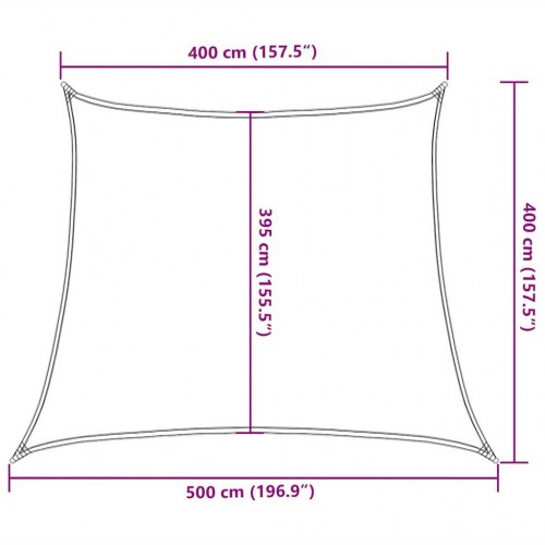 Solsejl trapez 4/5 × 4 m - HDPE 160 g/m², lysegrøn