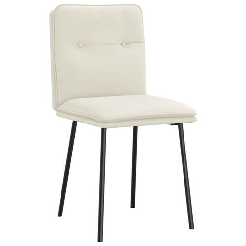 Spisebordsstole 4 stk. velour cremefarvet
