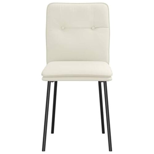 Spisebordsstole 4 stk. velour cremefarvet
