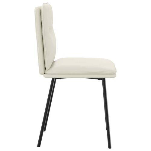 Spisebordsstole 4 stk. velour cremefarvet