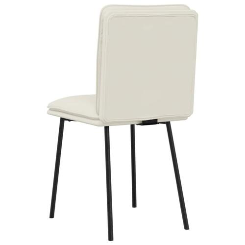Spisebordsstole 4 stk. velour cremefarvet