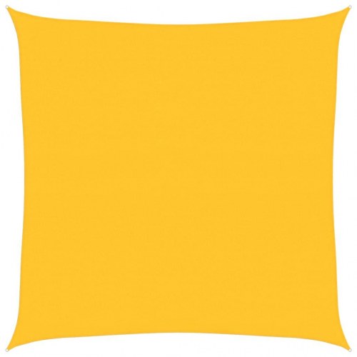 Solsejl 160 g/m² 7x7 m firkantet HDPE gul