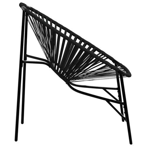 Havestolssæt 3 stk. polyrattan sort