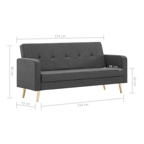 Sofa stof mørkegrå