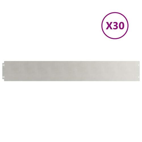 Plænekanter 30 stk. 15x103 cm rustfrit stål